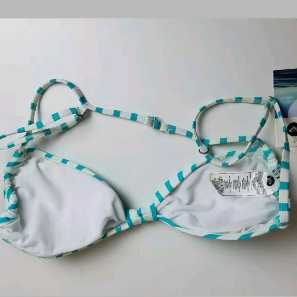 Green striped Roxy Bikini Small - Picture 2 of 2